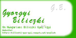 gyorgyi biliczki business card